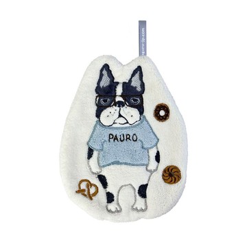 Kusuguru Japan 擦手巾 可掛式 模切造型速乾吸水擦手巾 -米白色