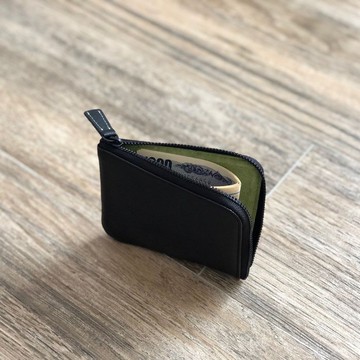 【台灣限定】日本製 REFINE II L型拉鍊零錢包 薄短夾 革職人