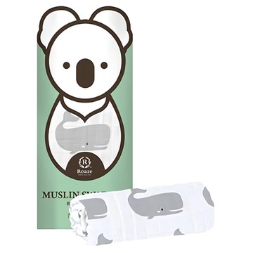 Roaze 柔仕 紗布包巾毯 muslin棉布 細緻柔軟 透氣性高  灰色