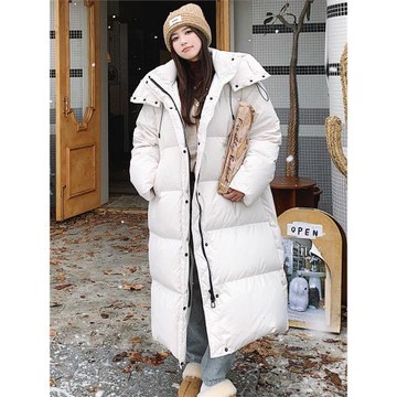 寬松大碼oversize羽絨服女冬季長款2024韓版加厚90白鴨絨保暖外套