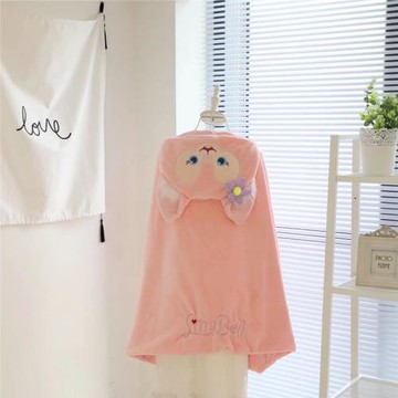 毛毯連帽披肩毯雪莉玫披風毯子加厚斗篷辦公室居家午睡空調毯好物