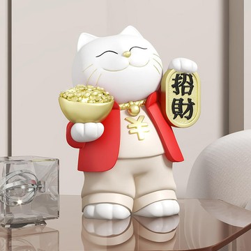招財貓擺飾 招財擺件 入厝禮物 客廳裝潢 元寶貓 喬遷之喜禮品 客廳擺飾 開業禮物 開店禮物招財擺飾 發財樹 店面裝飾
