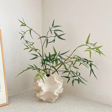 侘寂風高級感磨砂陶瓷花瓶擺件輕奢客廳插花民宿樣板間桌面藝術品