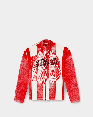 DIESEL 條紋印花針織外套 - S