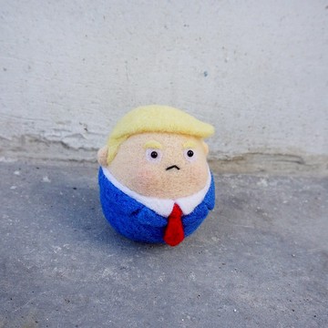 Cute版人物肖像 - 特朗普別針鑰匙鏈擺飾冰箱貼  聖誕挂飾