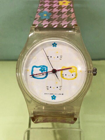 【震撼精品百貨】Hello Kitty 凱蒂貓 Sanrio HELLO KITTY手錶-格子(粉)#03573 震撼日式精品百貨