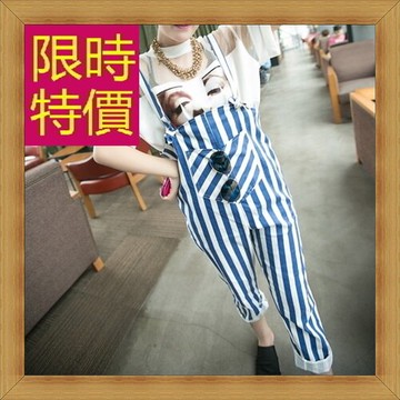 現貨+預購 吊帶褲休閒長褲-潮流條紋迷人俏麗女褲子59g29【獨家進口】【米蘭精品】