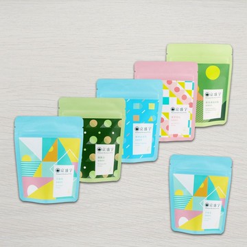 京盛宇 【茶包】五款隨行包套組 共35入茶包(隨機再送1包隨行包)