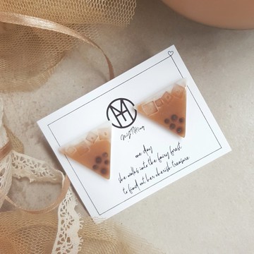 i【M】pression台灣印象-每天都想喝的珍珠奶茶 耳環--D款