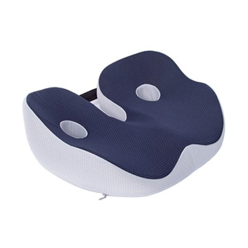 CarZone車域 人體工學坐墊 中空透氣孔設計 慢回彈記憶棉  48 x 39 x 14cm  藏青色