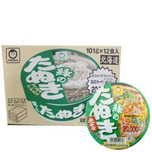 マルちゃん カップ麺 たぬき そば 即席カップめん 東洋水産 緑のたぬき 12食入 1ケース(1箱) 北海道限定 カップそば