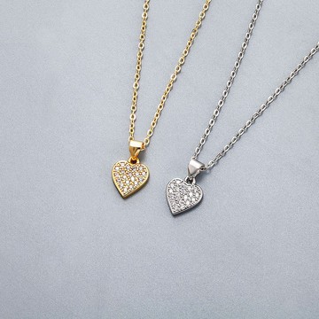 【SoLight鹽青】SL287、SL288愛心滿溢鑽嵌精緻項鍊