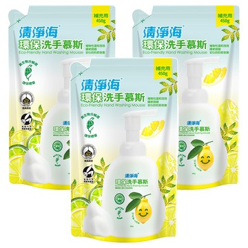 清淨海 環保洗手慕斯  450g  3包