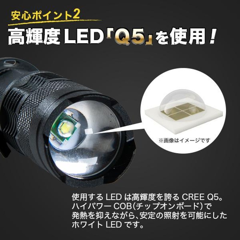 クリップ付きLED懐中電灯 M-11 〔 懐中電灯 LED 小型 小さい 小さめ ミニライト ズーム 電池式 単三電池 ライト 懐中 電灯 ハンディライト  LEDライト | LINEショッピング