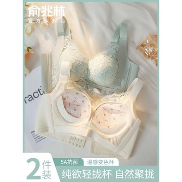 蕾絲內衣女士聚攏小胸收副乳防下垂2025新款無痕固定杯調整型文胸