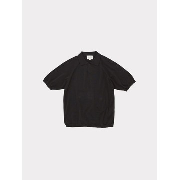 日本Still By Hand 和紙混紡12G落肩式針織清爽透氣輕盈單扣POLO衫KN02252