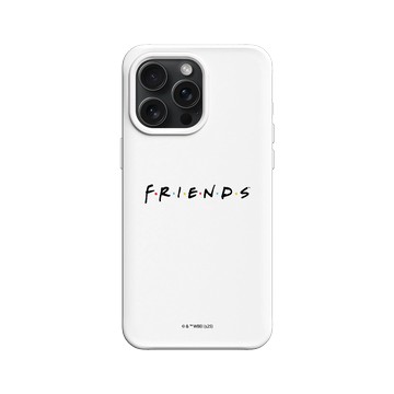 iPhone 15 Pro Max SolidX 白 - Friends - 六人行Logo(黑）