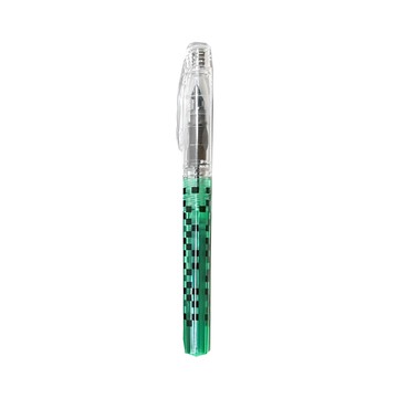 PLATINUM 白金牌 日本傳統圖紋和系列鋼筆 PSQ-500G 筆長13.8cm 不鏽鋼筆尖 附卡水一支  0.3mm  綠色