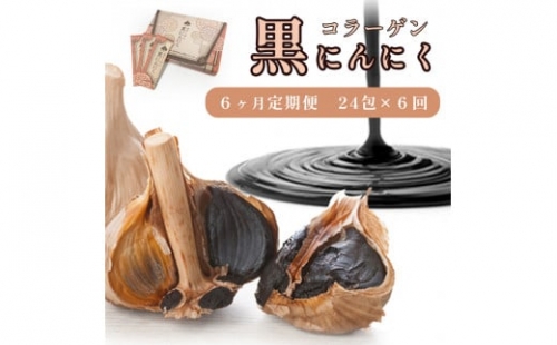 コラーゲン 黒にんにく 24包×6回 6ヶ月 ペースト 大蒜 舞鶴産黒ニンニク