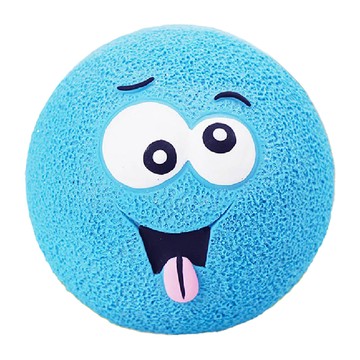 EETOYS 宜特 寵物乳膠球玩具  8cm  逗笑圓球 藍色  1個