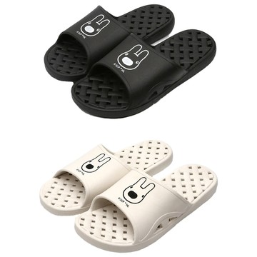 Gaspard Et Lisa 卡斯波和麗莎 造型排水浴室拖鞋 Set  超透氣材質  方便清洗  摩擦力佳  防滑鞋底  27cm  黑色+白色  2雙