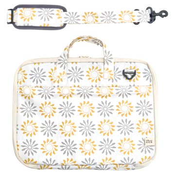 inBlooom 印花樂 筆電收納包-機能款  13吋  烏秋圈圈 向陽花田