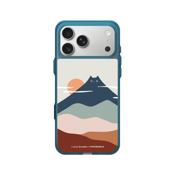 iPhone 17 Pro Max Clear (相機按鈕) 夜幕藍 - ilovedoodle (Lim Heng Swee) - Cat Landscape - Mountain 貓咪山