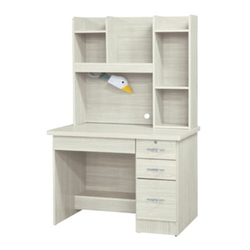 文創集 美滿3.5尺四抽書桌組合(附可調護眼燈)-104x55x165cm免組