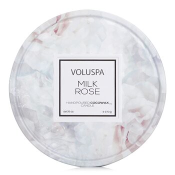 【Voluspa】兩個燈芯錫芳香蠟燭 - Milk Rose