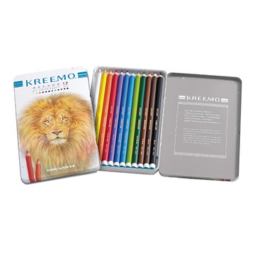 SIMBALION 雄獅 KREEMO 可瑞莫 油性彩色鉛筆 12色  1盒