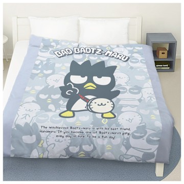 享夢城堡 雙人兩用被套6x7三麗鷗 百變酷企鵝Bad Badtz-maru-灰藍