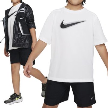 Nike B NK DF MULTI+ SS Top HBR 大童 童裝 白色 運動 休閒 短袖 DX5386-101