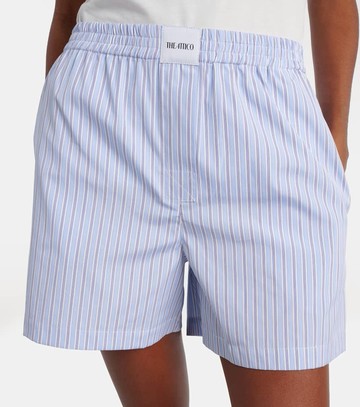 The Attico Striped cotton shorts