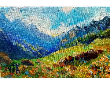 山水畫/山畫/印象派/油畫/手工油畫/ 室內繪畫/藝術牆