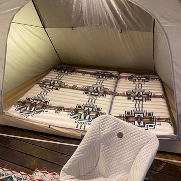 owlcamp戶外露營自駕游便攜式可拼接充氣床單人雙人民族風床墊