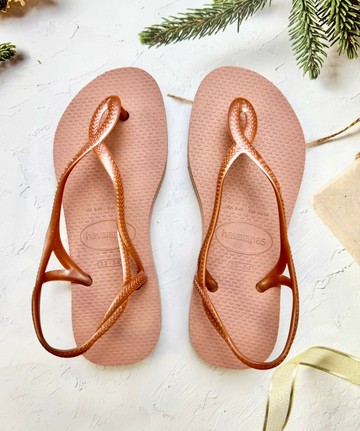 havaianas 哈瓦士 巴西人字拖 女款 Luna 2cm 粉 涼鞋 拖鞋 夾腳拖 海灘鞋＊夏日微風＊