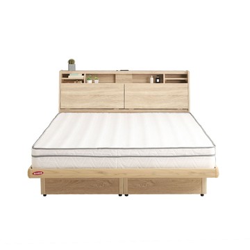 本木-薩魯 LED燈光房間三件組-單大3.5尺 床墊+床頭+掀床單大3.5尺