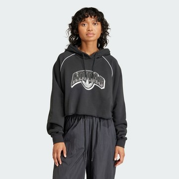 【adidas 愛迪達】 短版連帽上衣 帽T 女 - Originals IT9772