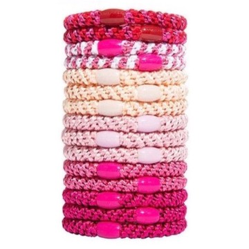 美國 L. Erickson 彈力髮圈-Think Pink 粗款髮圈 分裝5入 不咬髮【南風百貨】