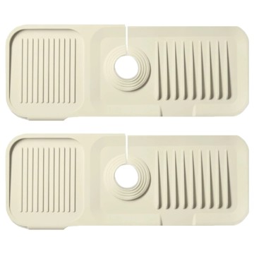 小麥購物 水龍頭瀝水墊 G217 大 196g  米白色  2個