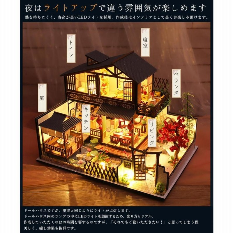 Amazon | ドールハウス 完成品 ミニチュアハウス インテリア