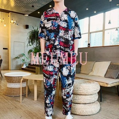 上下セット メンズ 半袖 総柄 Tシャツ パンツ メンズセット セットアップ メンズ スポーツウェア ルームウェア 2点セット 総柄 上下セット 春夏 通販 Lineポイント最大get Lineショッピング