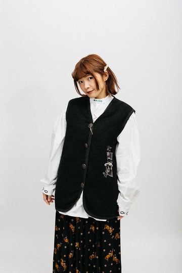 提洛爾羊毛背心 tyrolean vest 古着【初戀販賣所】Vintage F084