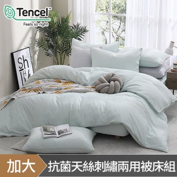 DON輕美學 加大抗菌吸濕排汗天絲兩用被床包組-多款任選