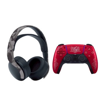 SONY PS5 PULSE 3D 無線耳機組 深灰迷彩+DualSense 魔物獵人 荒野 限量版 無線控制器