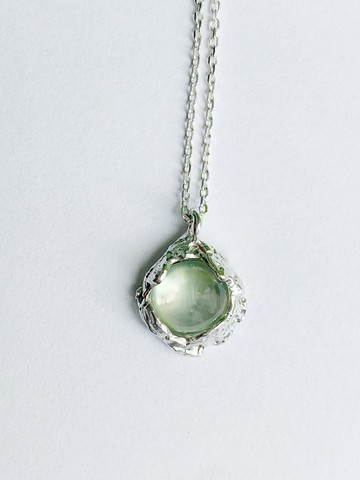 圓形葡萄石月蝕項鍊