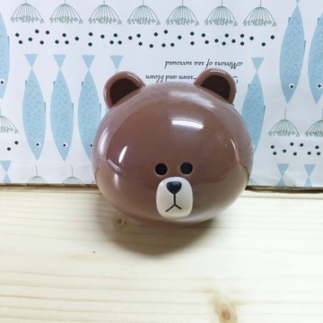 【震撼精品百貨】LINE FRIENDS_兔兔、熊大~充電器-立體造型插頭-熊大圖案