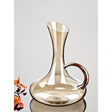 進口無鉛水晶玻璃醒酒器 帶把斜口葡萄紅酒壺快速醒酒器分酒酒具