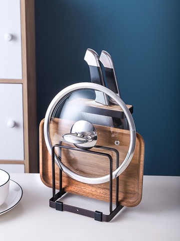 菜刀架 放刀具的架子廚房置物架收納架簡約菜板刀架一體家用刀架廚房用品『XY16615』