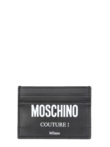 moschino card holder with logo